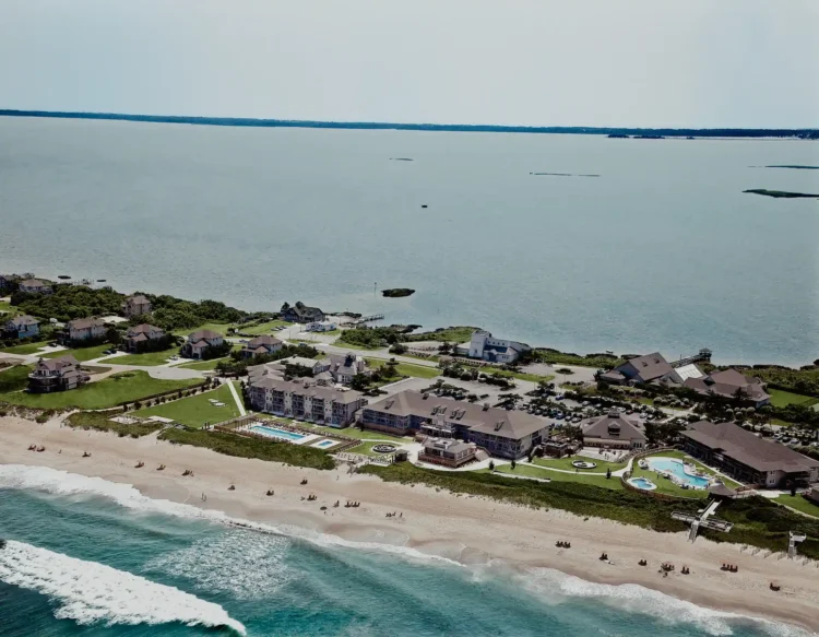 Private beaches at The Sanderling Hotel, offering exclusive seaside relaxation and breathtaking coastal views